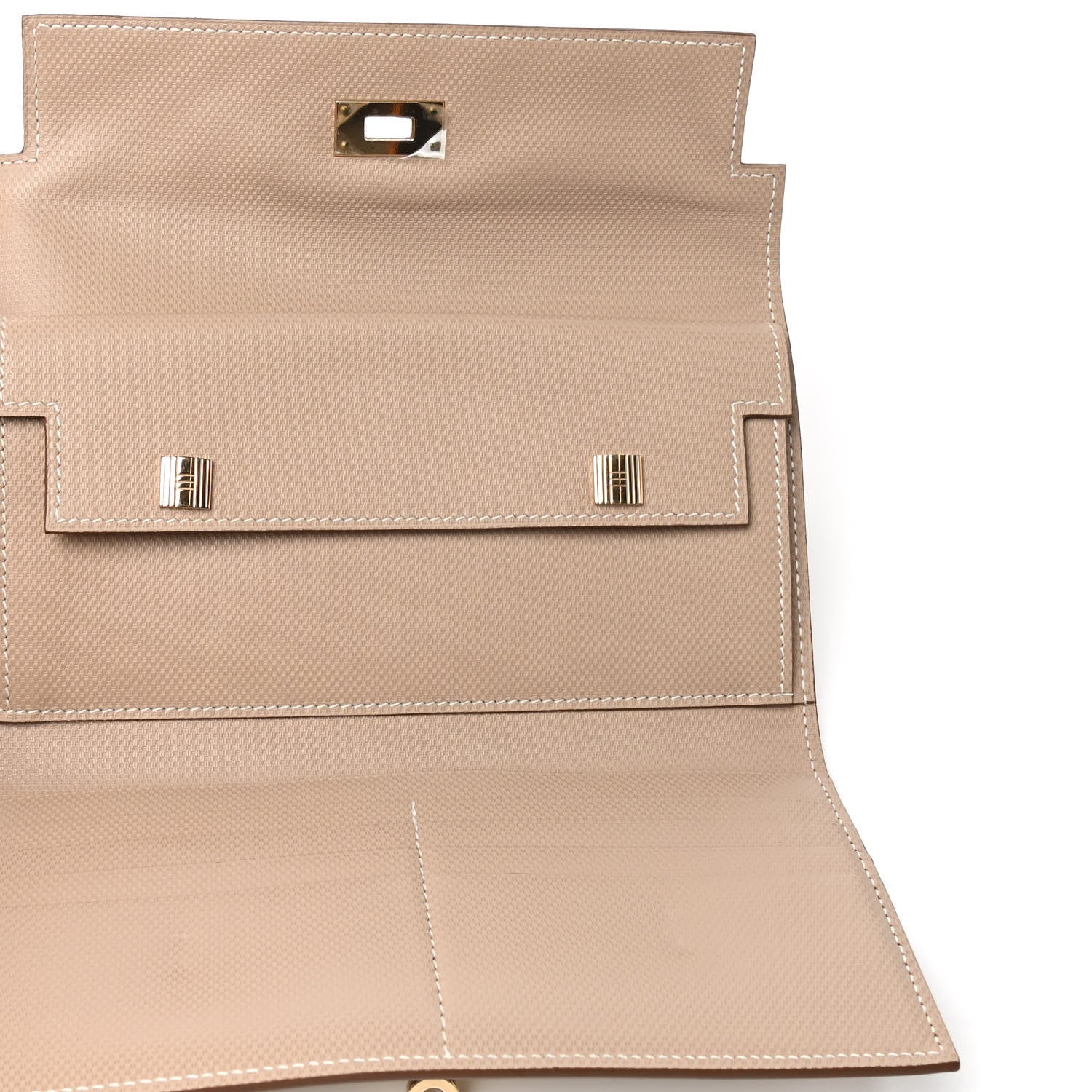 Hermes Grain d'H Kelly Longue Wallet Argile 5 of 8