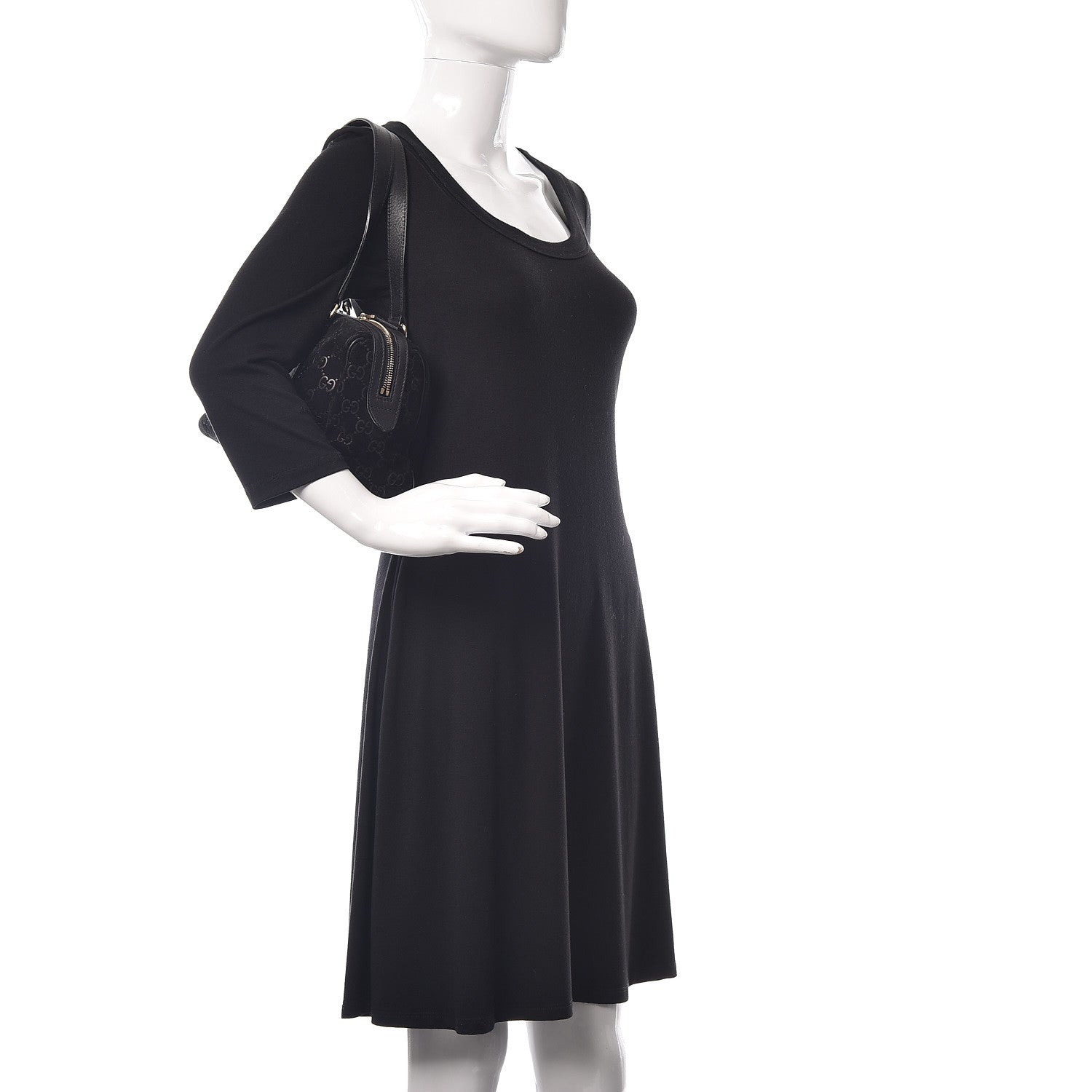 Gucci Guccissima Suede Charmy Boston Black 2 of 10