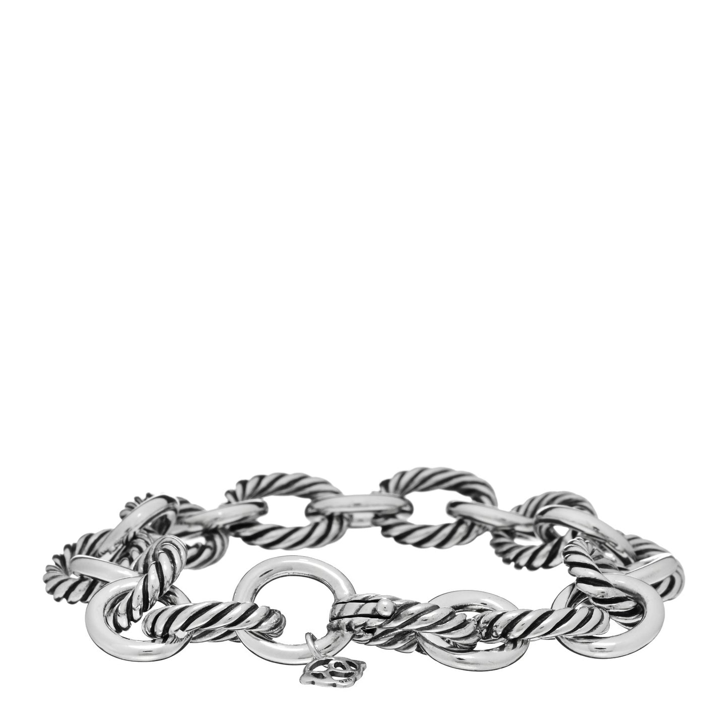 Sterling Silver 12mm Large Oval Link Bracelet