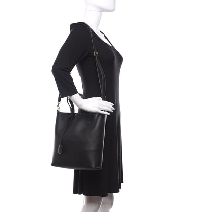 Saint Laurent Calfskin Toy Shopping Tote Black 2 of 12