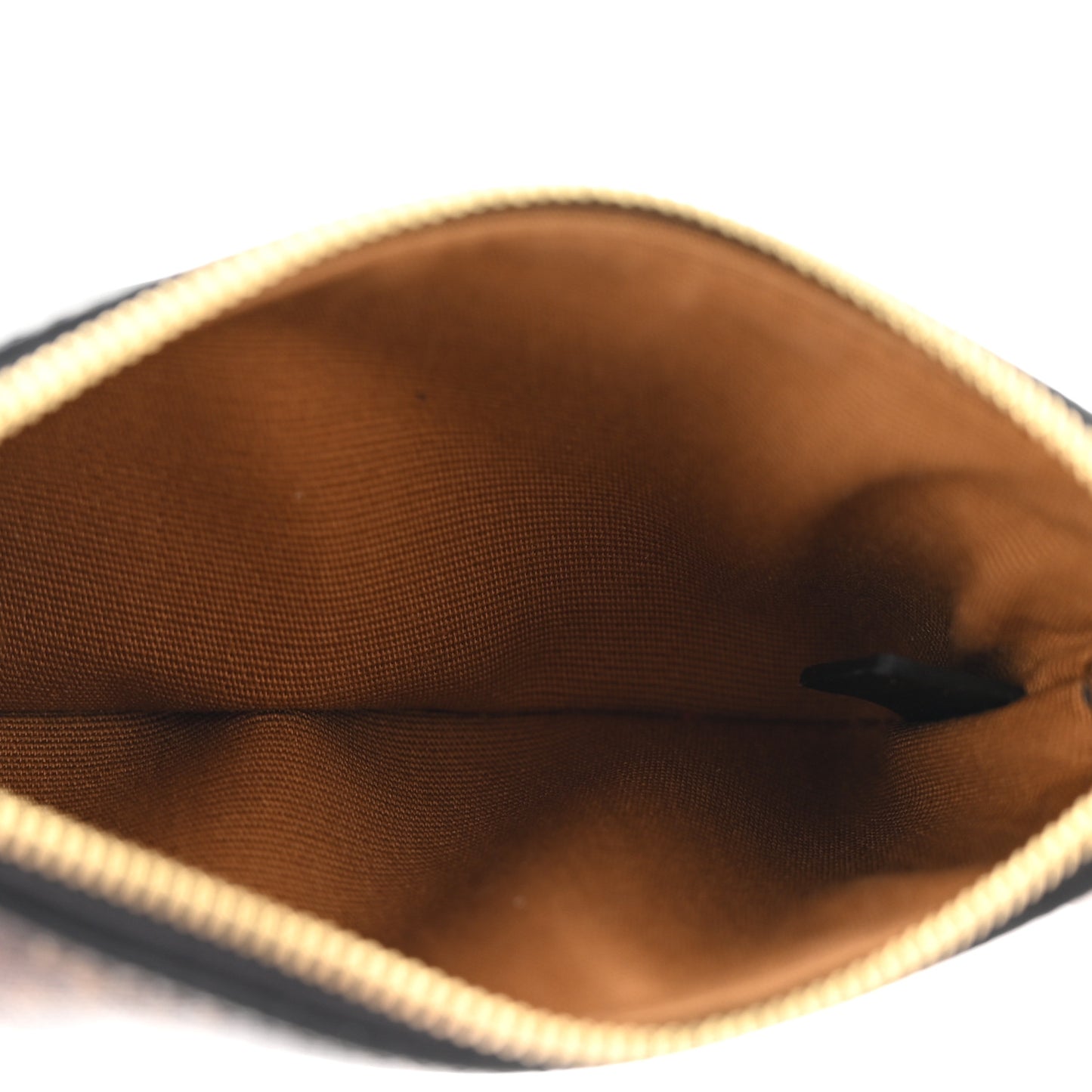 Triomphe Canvas Logo Coin and Card Pouch With Hook Black