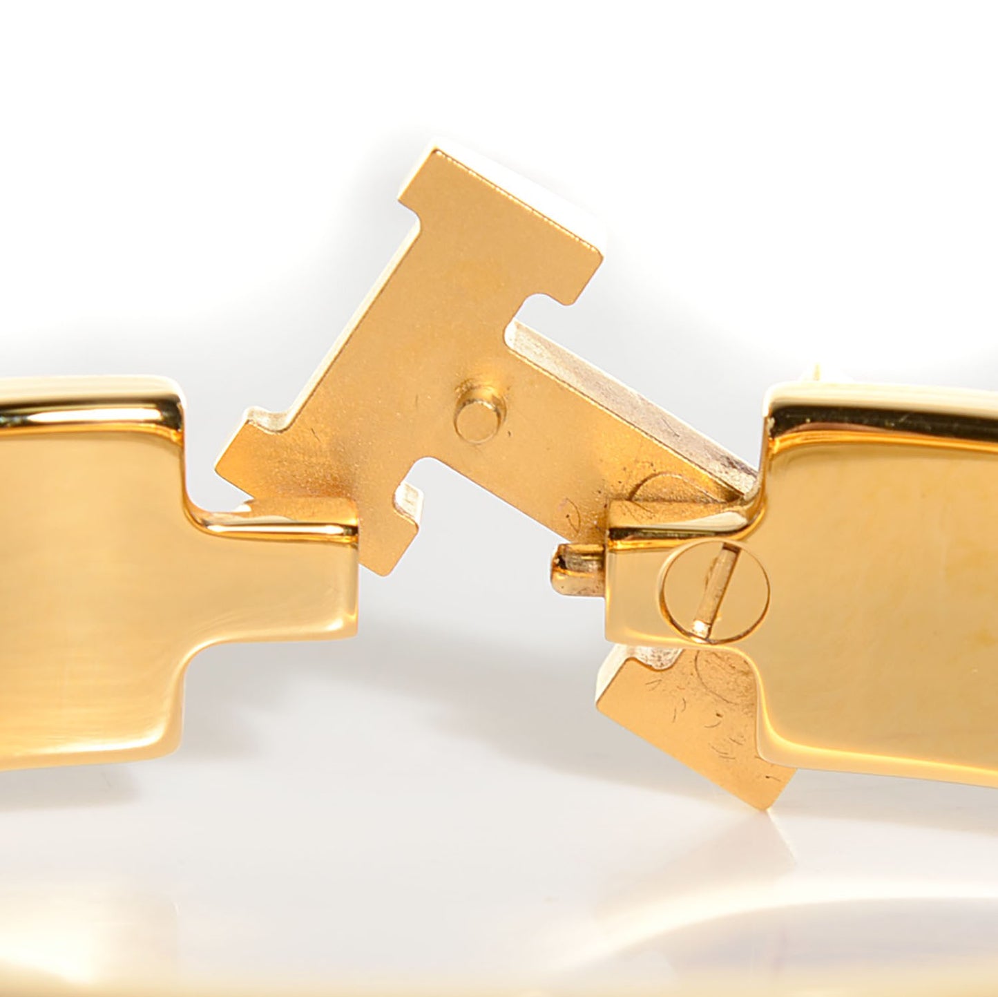 Enamel Narrow Clic Clac H Bracelet PM Prune