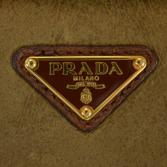Prada Suede Shearling Mink Fur Crocodile Shoulder Bag 4 of 8