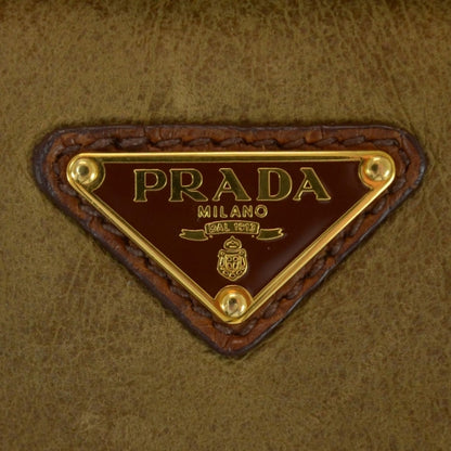 Prada Suede Shearling Mink Fur Crocodile Shoulder Bag 4 of 8