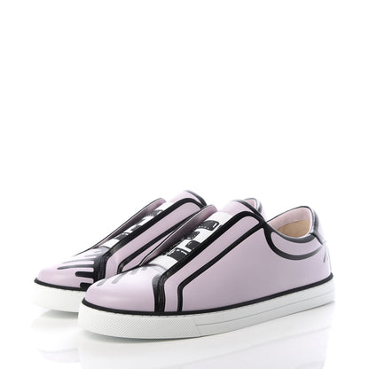 Fendi X JOSHUA VIDES Nappa Rockoclick Slip On Sneakers 38 Pink Xiloph White Black 3 of 11