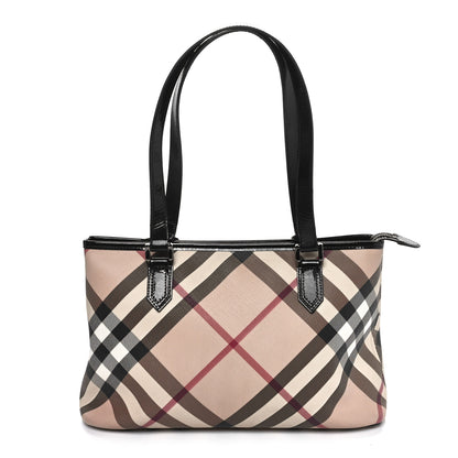 Burberry Supernova Check Small Nickie Tote Black 1 of 9