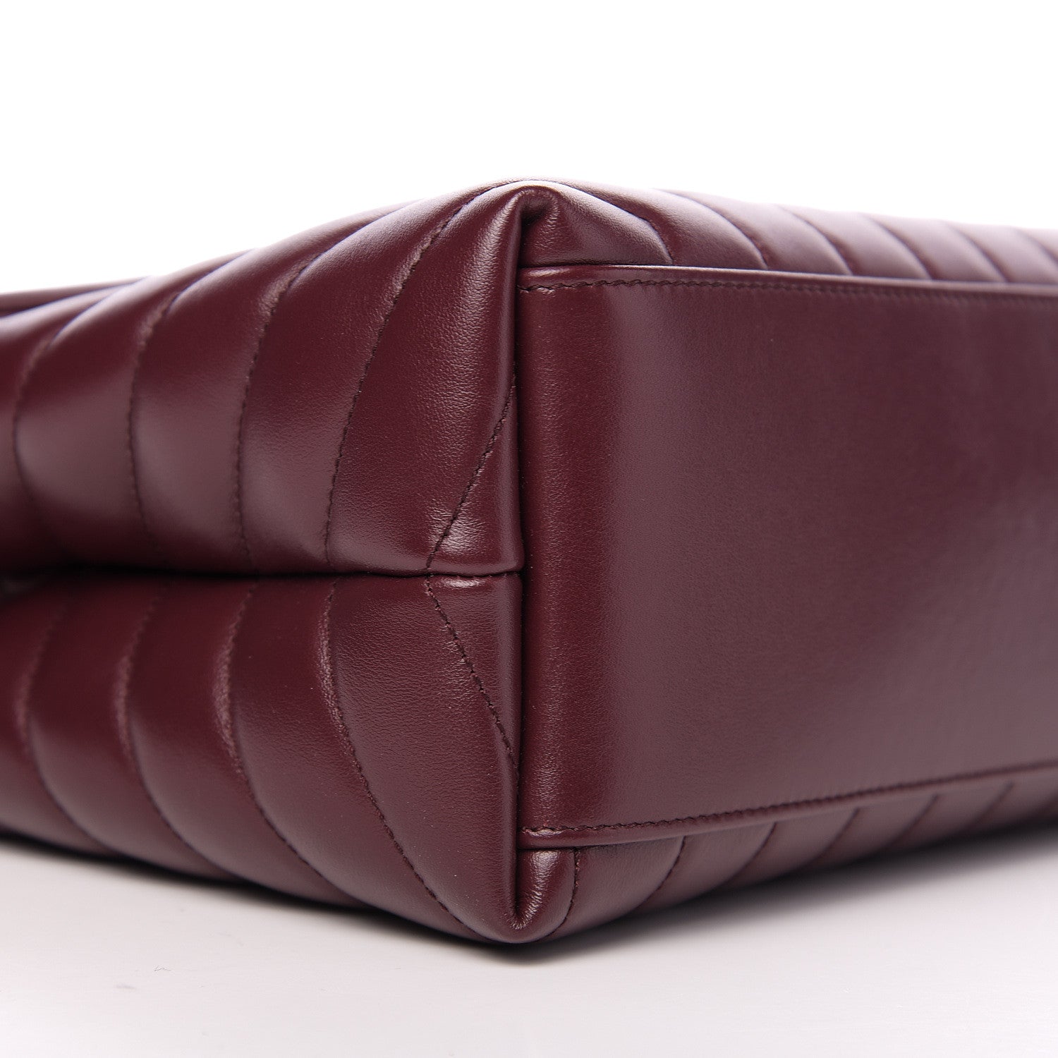 Saint Laurent Calfskin Y Quilted Monogram Medium Loulou Chain Satchel Rouge Legion 7 of 9