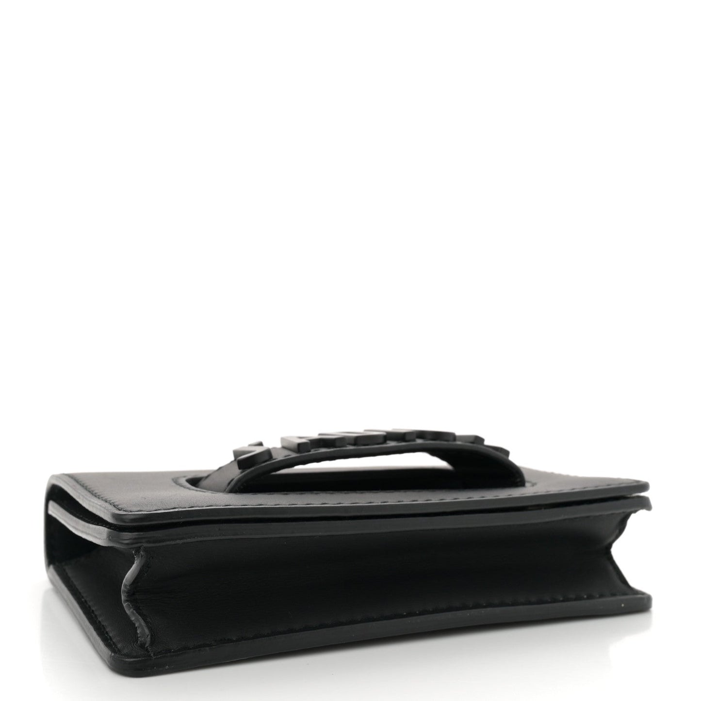 Ultra Matte Calfskin Mini J'Adior Chain Flap Bag Black