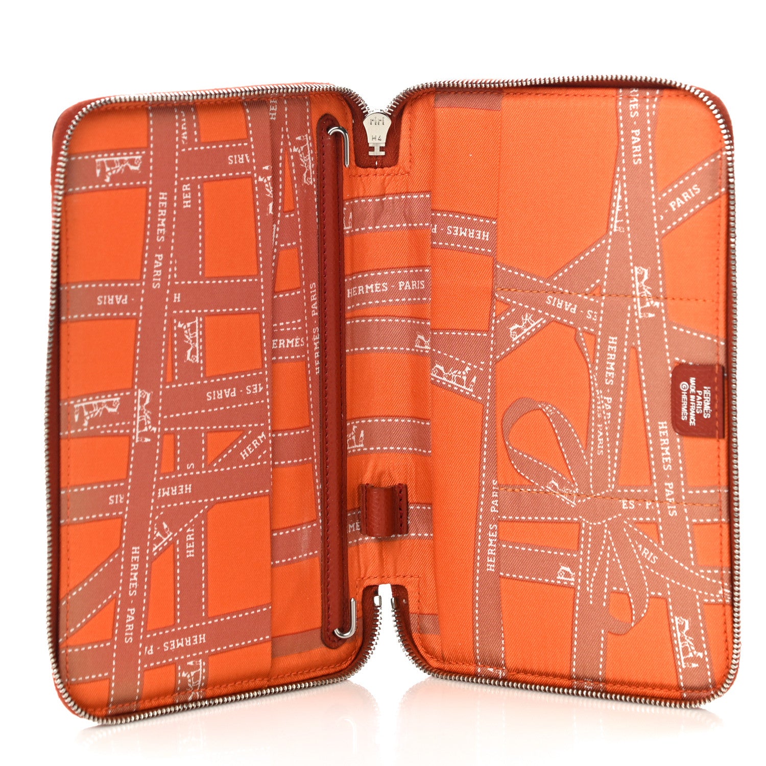 Hermes Epsom Bolduc Silkydaily Globe Trotter Agenda Brique 5 of 10