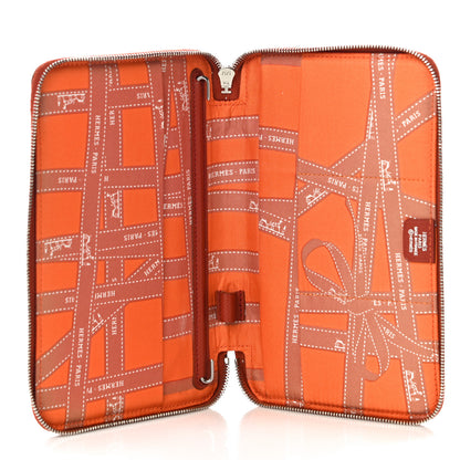Hermes Epsom Bolduc Silkydaily Globe Trotter Agenda Brique 5 of 10