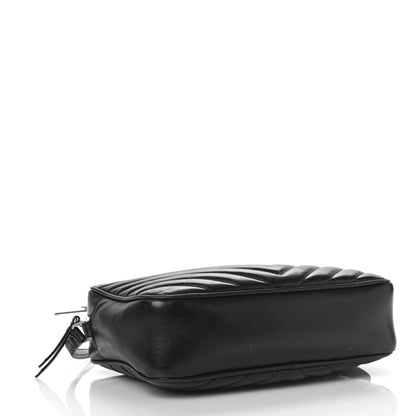 Saint Laurent Calfskin Matelasse Monogram Lou Camera Bag Black 4 of 11