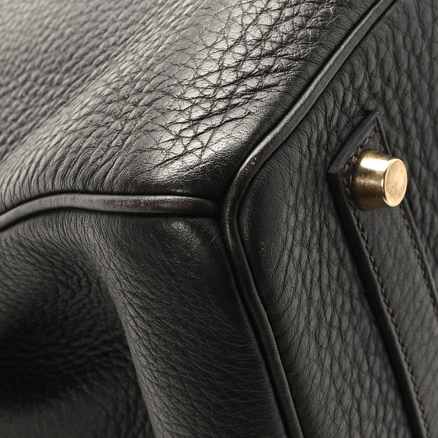 Hermes Taurillon Clemence Birkin 35 Chocolate 10 of 11