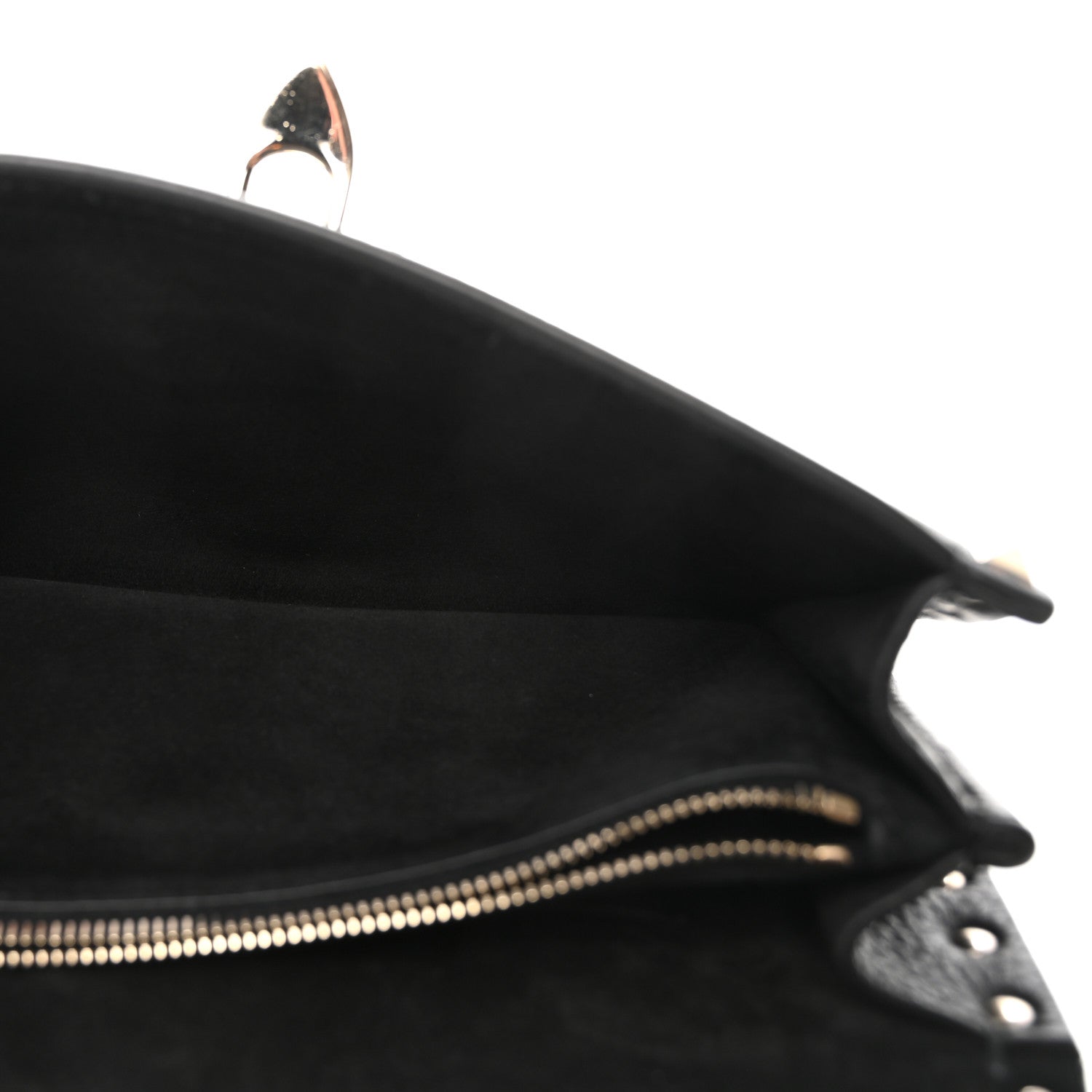 Valentino Garavani Pebbled Calfskin Rockstud Flip Lock Shoulder Bag Black 5 of 9