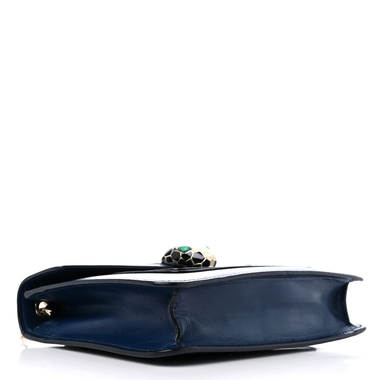 Calfskin Small Serpenti Forever Snake Strap Crossbody Bag Navy