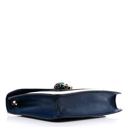 Bulgari Calfskin Small Serpenti Forever Snake Strap Crossbody Bag Navy 5 of 11
