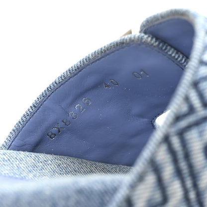 Fendi Denim FF Quilted Fendi Feel Buckled Slide Sandals 40 Blue 9 of 10