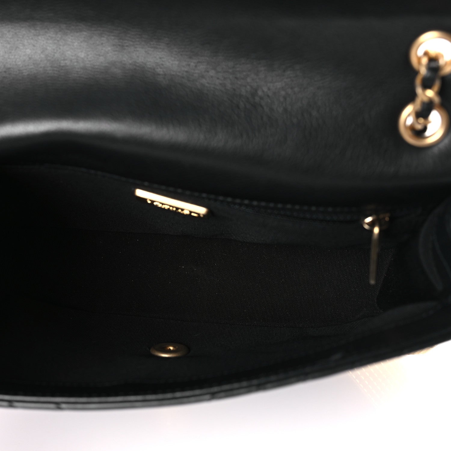 Chanel Calfskin Chevron Quilted Rock The Corner Flap Black 5 of 9