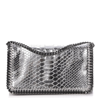 Stella McCartney Metallic Eco Python Falabella Crossbody Silver 1 of 8