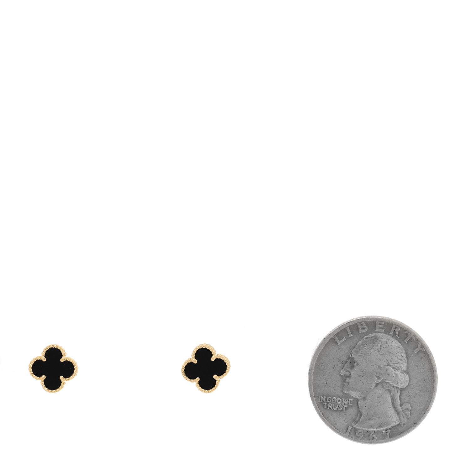 Van Cleef & Arpels VAN CLEEF &amp; ARPELS 18K Yellow Gold Black Onyx Sweet Alhambra Earrings 2 of 4