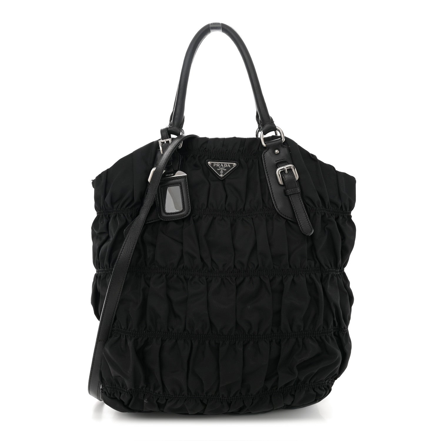 Prada Tessuto Nylon Gaufre Tote Black 1 of 17