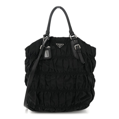 Prada Tessuto Nylon Gaufre Tote Black 1 of 17