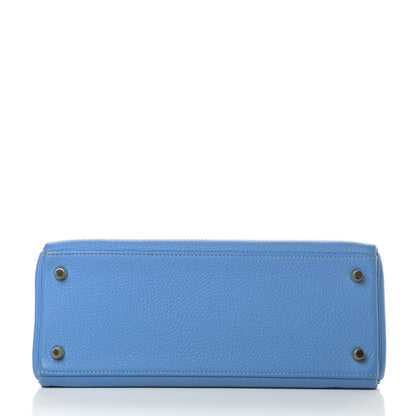 Hermes Togo Kelly Retourne 28 Bleu Paradise 6 of 42