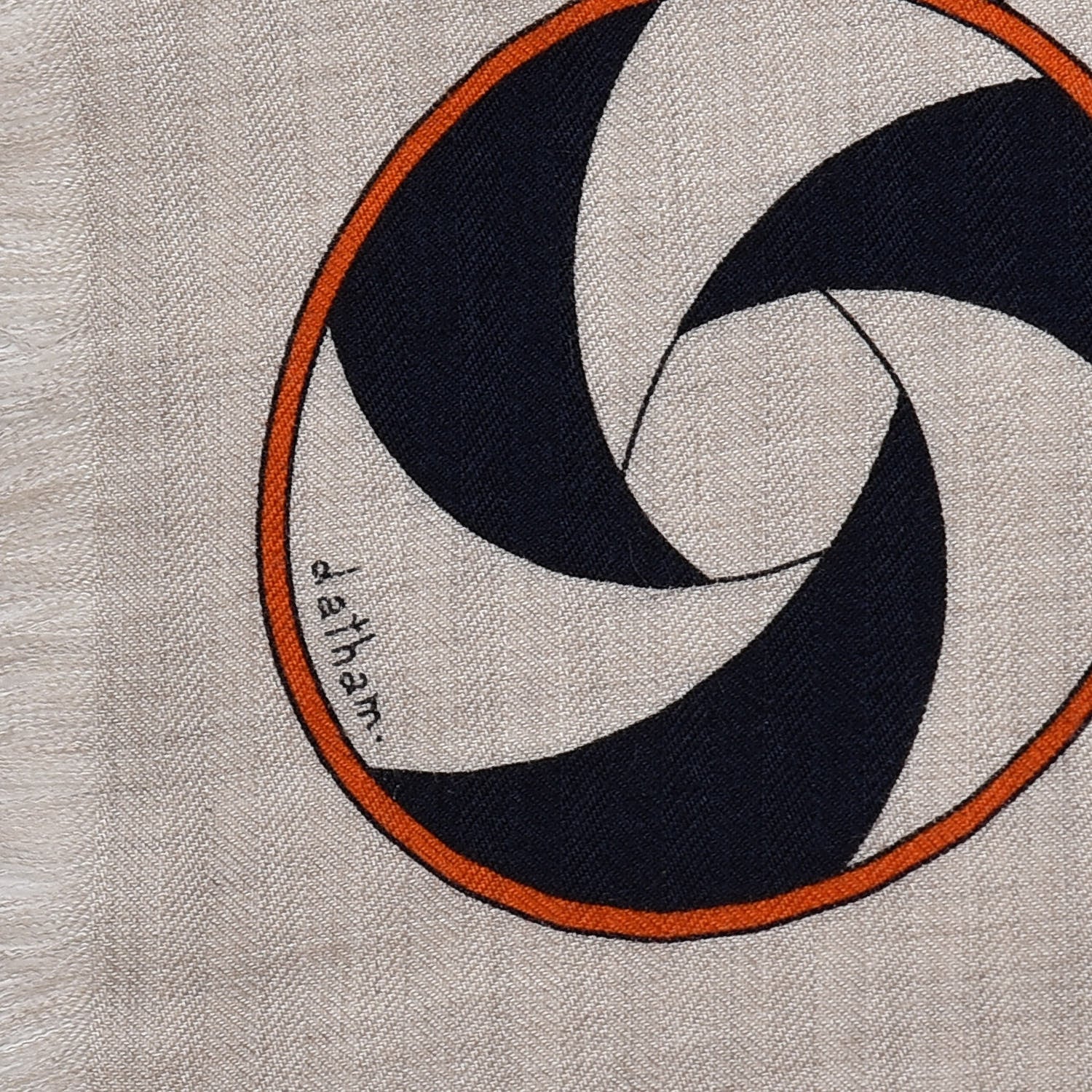 Hermes Cashmere Silk Imprimeur Fou Sequences Shawl 140 Naturel Kaki Orange 6 of 7
