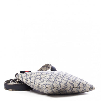 Gucci GG Plus Monogram Signature Web Loop Messenger Blue 3 of 7
