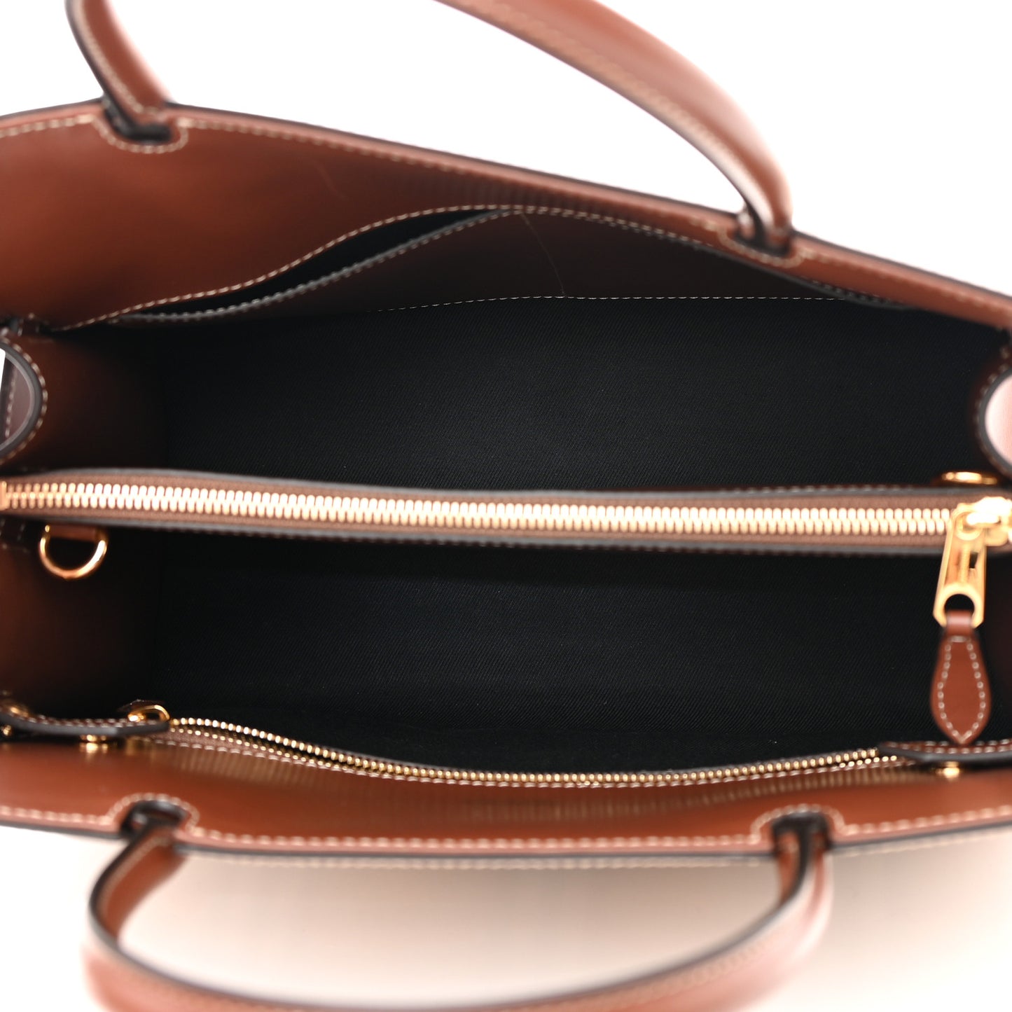 Calfskin Vintage Check Two Handle Title Bag Archive Beige