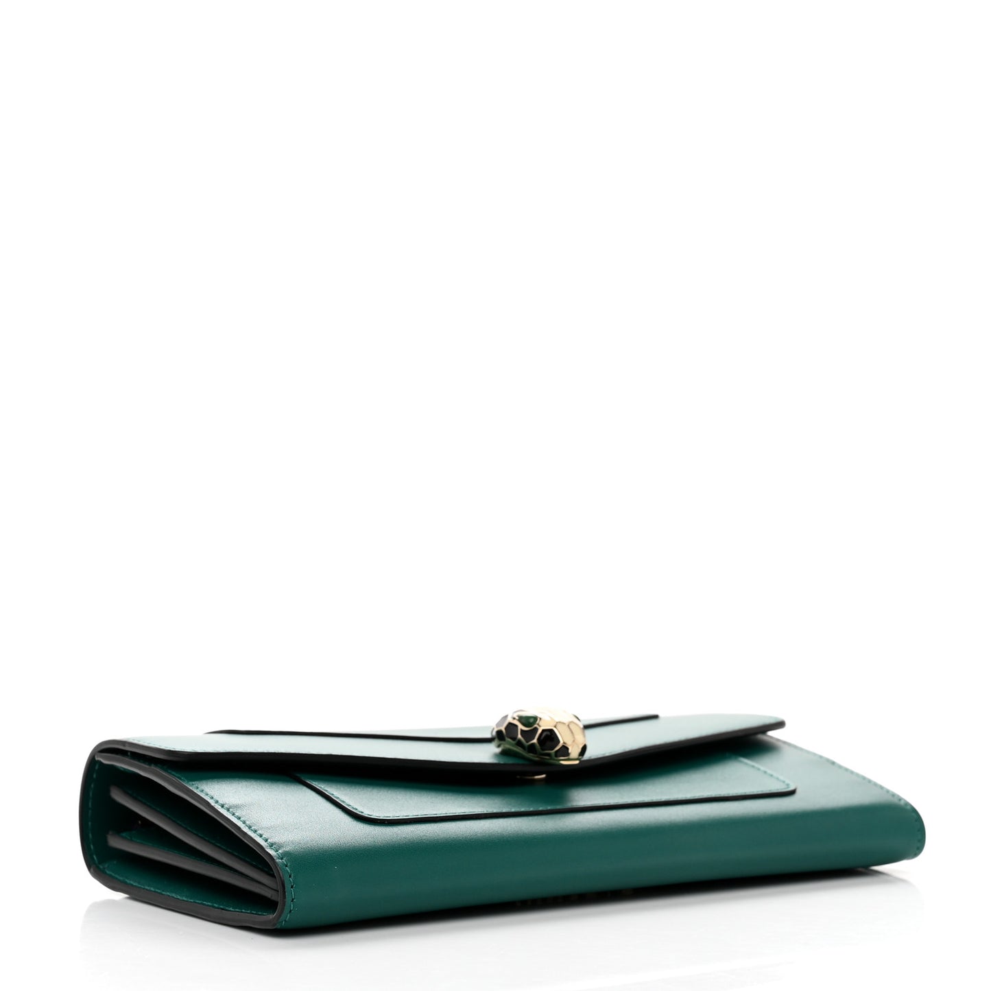 Calfskin Serpenti Forever Chain Wallet Emerald Violet Amethyst