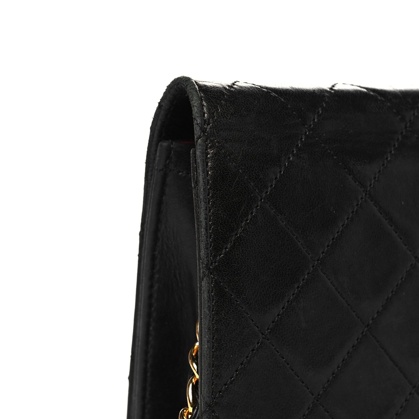 Lambskin Quilted Small Single Flap Black