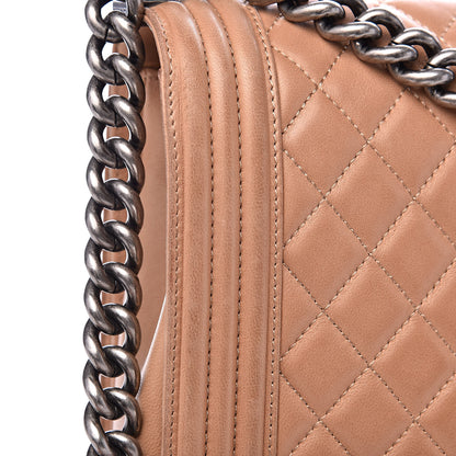 Chanel Lambskin Quilted Large Boy Flap Dark Beige 11 of 22