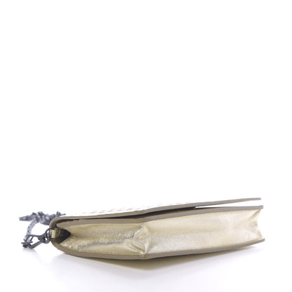Bottega Veneta Metallic Intrecciato Grosgrain Montebello Crossbody Gold 4 of 8