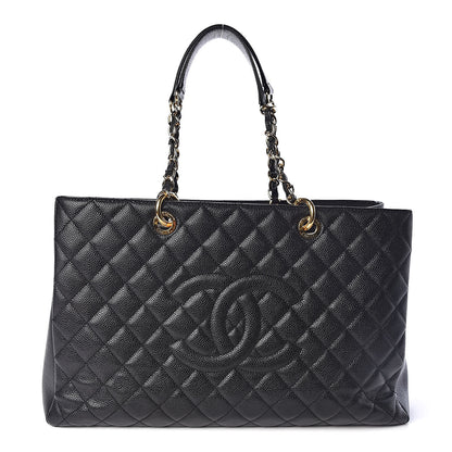 Chanel Caviar Quilted XL Grand Shopping Tote GST Black 1 of 12