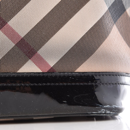 Burberry Patent Supernova Check Tote Black 30 of 30