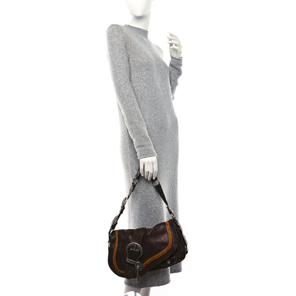 Christian Dior Calfskin Large Gaucho Double Saddle Bag Brown 2 of 15