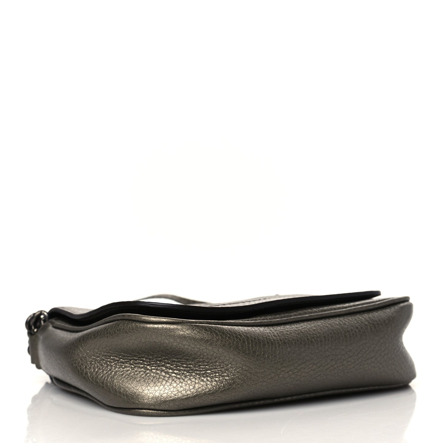Metallic Pebbled Calfskin Small Soho Flap Crossbody Sasso