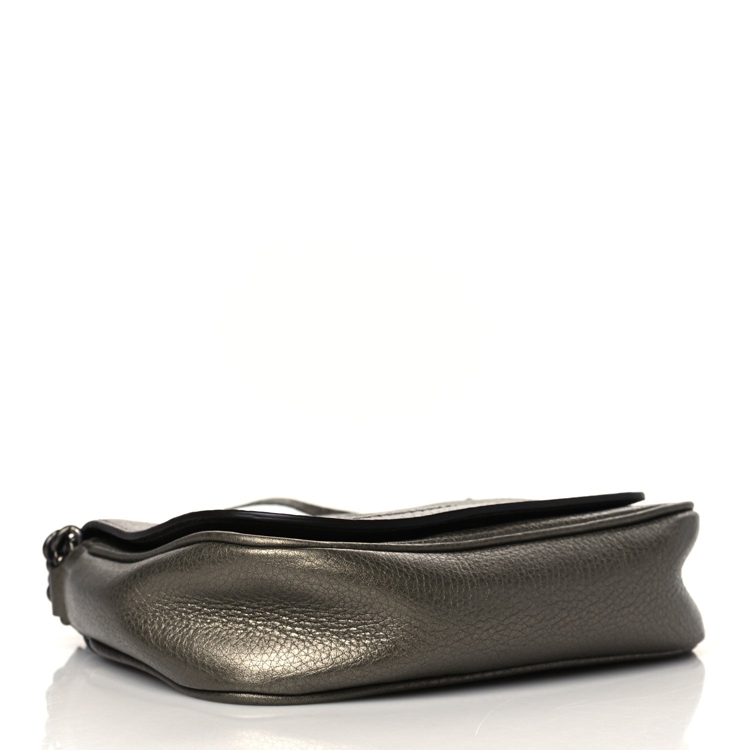 Gucci Metallic Pebbled Calfskin Small Soho Flap Crossbody Sasso 4 of 10