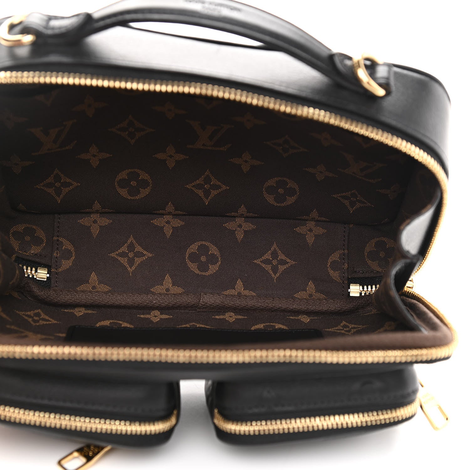 Louis Vuitton Calfskin Monogram Embossed Utility Crossbody Black 5 of 9