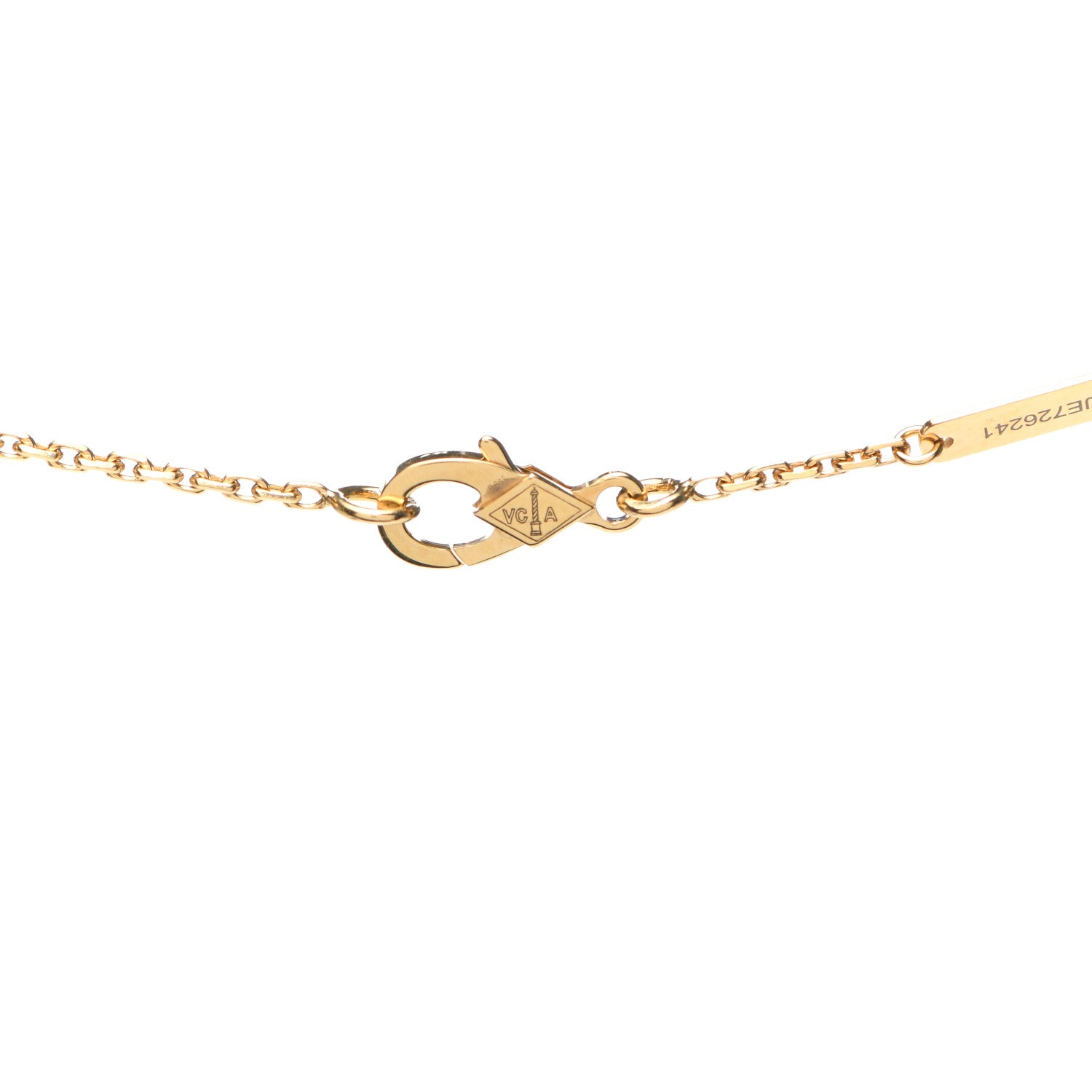 Van Cleef & Arpels 18K Yellow Gold Black Onyx Vintage Alhambra Pendant Necklace 4 of 7