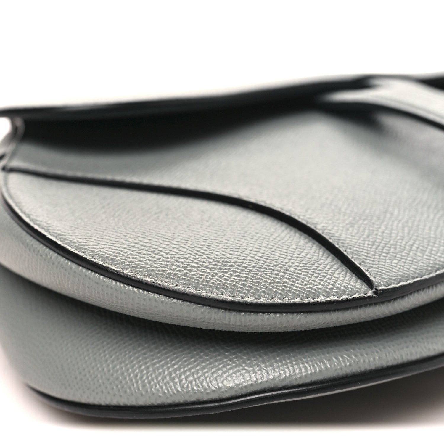 Christian Dior Grained Calfskin Saddle Bag Grey Stone 1870703