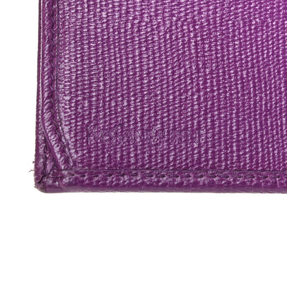 Saint Laurent Textured Calfskin Classic Y Ligne Wallet Purple 6 of 7