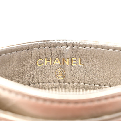 Chanel Metallic Aged Calfskin Quilted Reissue Card Holder Light Gold 6 of 9