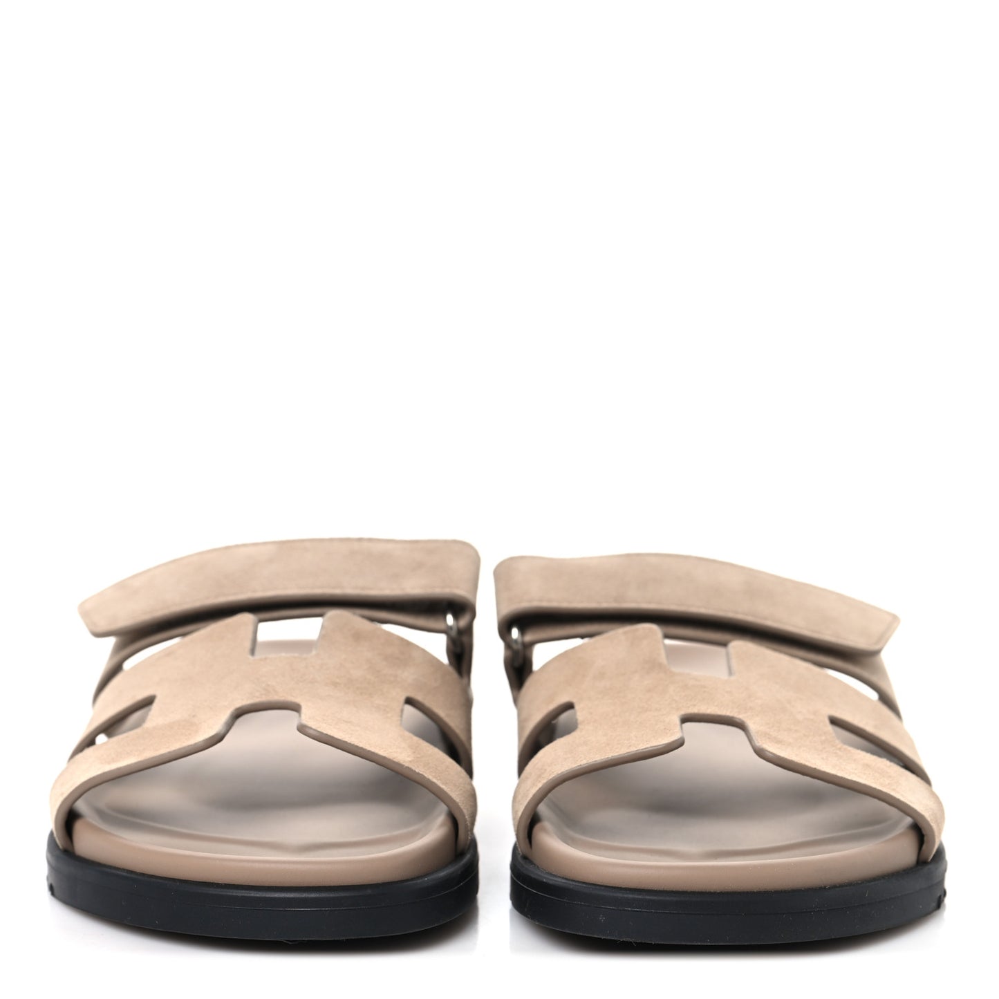 Suede Goatskin Womens Chypre Sandals 37 Beige Argile