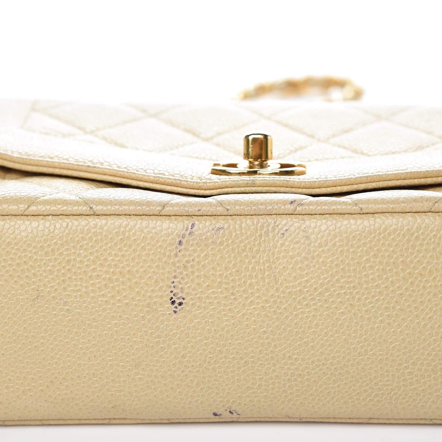 Chanel Caviar Quilted Small Single Flap Beige 18 of 22