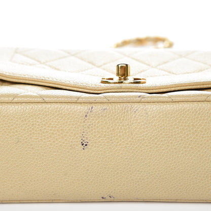 Chanel Caviar Quilted Small Single Flap Beige 18 of 22