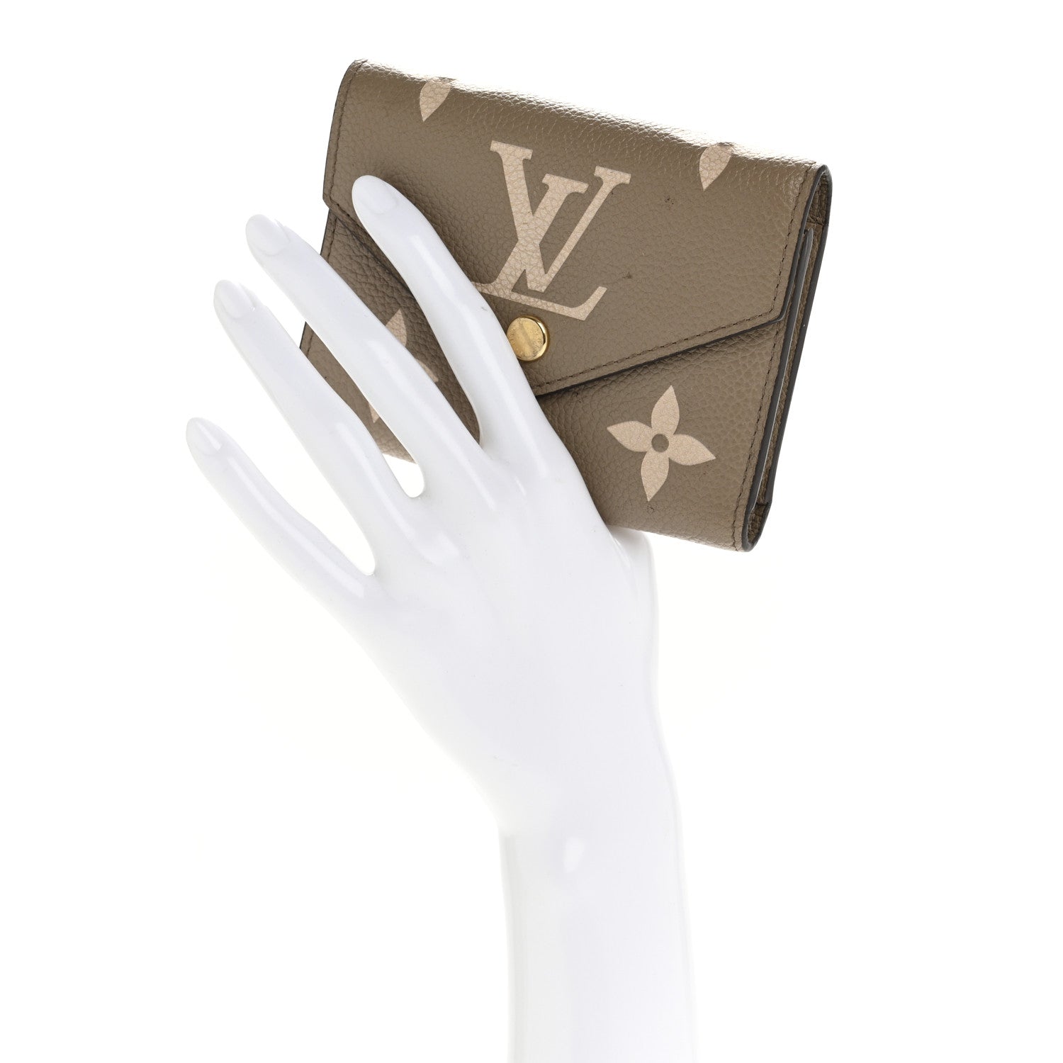 Louis Vuitton Empreinte Monogram Giant Victorine Wallet Tourterelle Creme 2 of 10