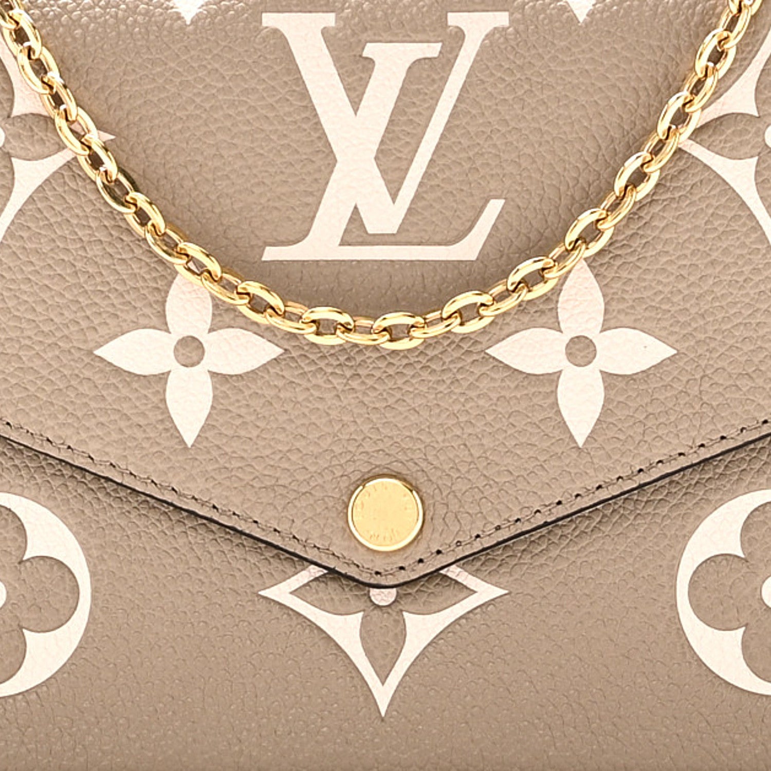 Louis Vuitton Empreinte Monogram Giant Felicie Pochette Tourterelle Creme 8 of 11