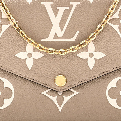 Louis Vuitton Empreinte Monogram Giant Felicie Pochette Tourterelle Creme 8 of 11