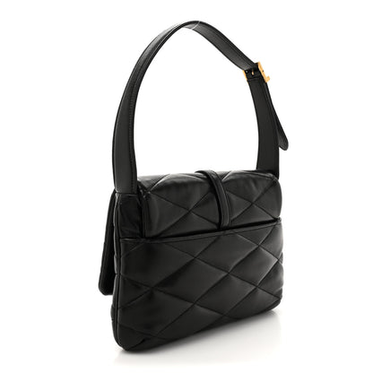 Saint Laurent Lambskin Quilted Le 57 Diamond Shoulder Bag Black 3 of 10